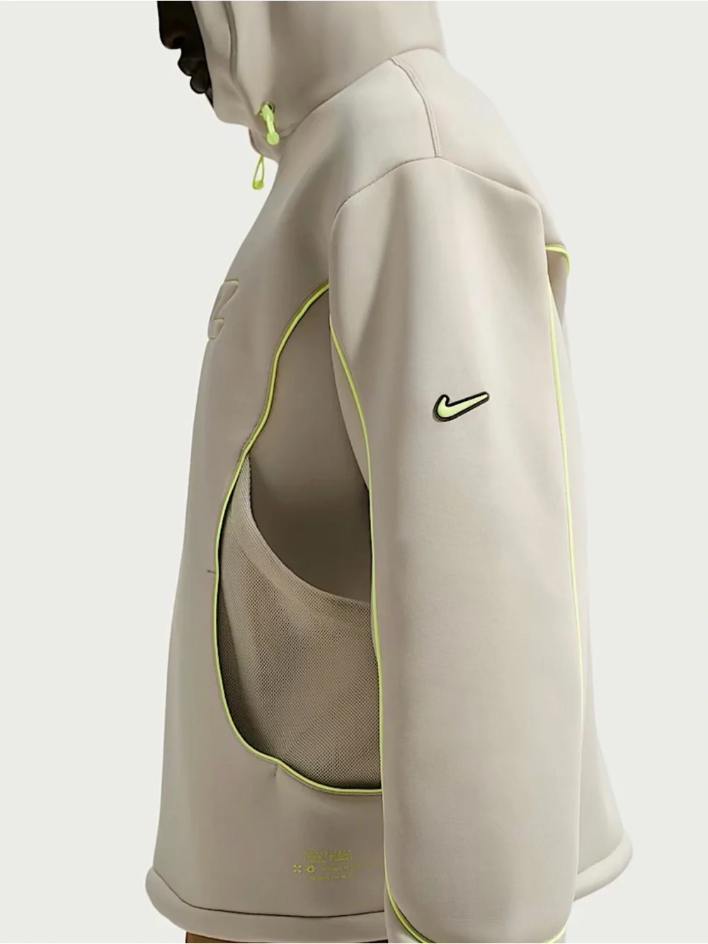 Nike Project F.R.O.G. Bubble Mesh Hoodie -IF1296-236 - Beige Men’s M-  NWT